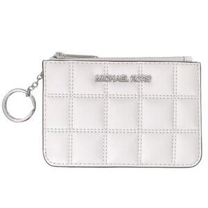 NWT - Michael Kors Jet Set Travel Small Top Zip White Coin Pouch